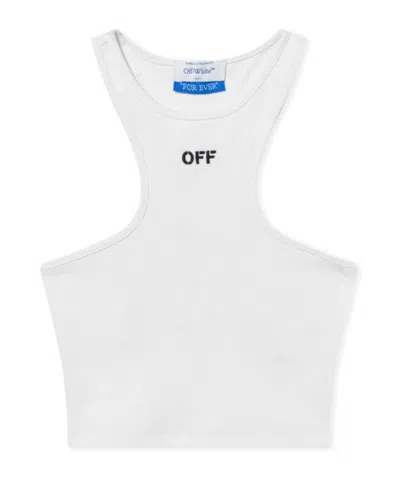 Off-white Off Stamp Ribbed Knitted Top In Multi