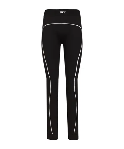 Off-white Off Stamp Seamless Leggings In Black