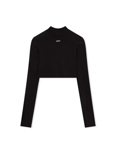 Off-white Off Stamp Sec Skin Crop Turtle In Black-white