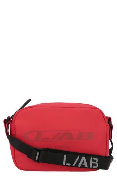 Off-white Off White Avenue Faux Leather Crossbody Bag In Red