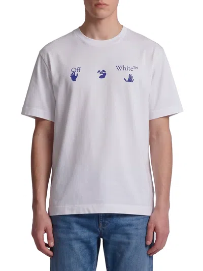 Off-white Bacco Arrow Skate Printed T-shirt In White