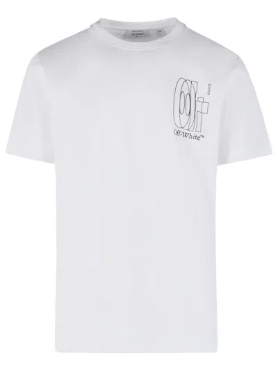 Off-white Big Double Arrow Cotton Crew Neck Tshirt In White