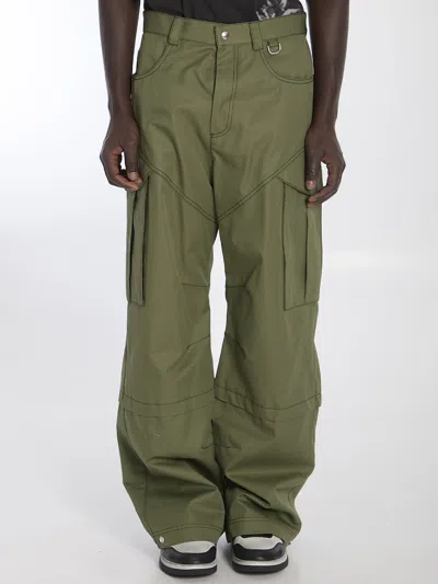 Off-white Off White Cargo Pants In Cotton In Green