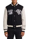 Off-white Black Wool Regular Collage Varsity Jacket In Black