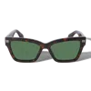 Off-white Cincinnati Rectangle-frame Sunglasses In Green
