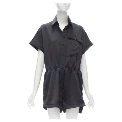 Pre-owned Off-white Off White C/o Virgil Abloh Black Logo Mechanic Pocket Boxy Romper It40 S