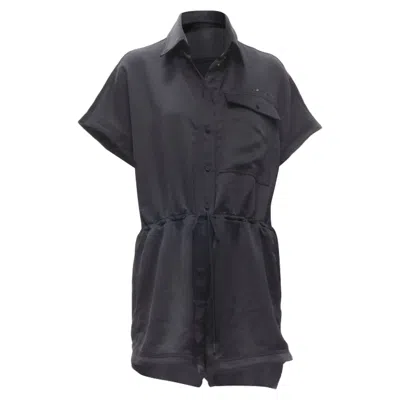 Pre-owned Off-white Off White C/o Virgil Abloh Logo Mechanic Pocket Boxy Romper In Black