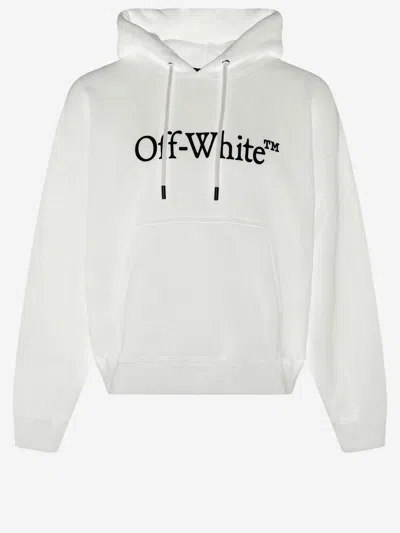 Off-white Off White Cotton Hoodie With Logo In Gray