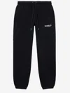 Off-white Helvetica-print Track Pants In Black