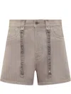 Off-white Off White Denim Shorts In Purple