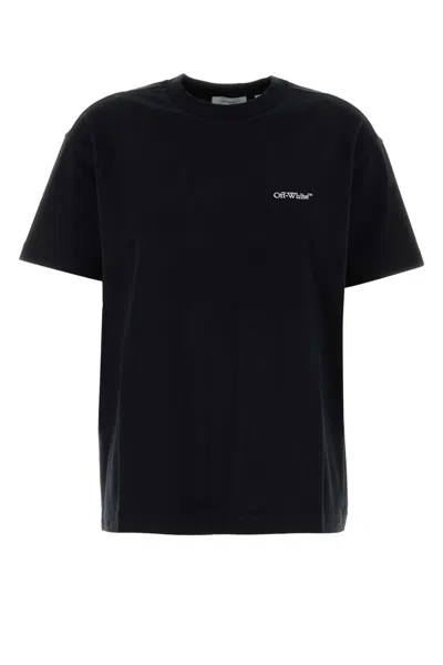 Off-white Off White Emb Arrow Out Flower Reg Tee In Black