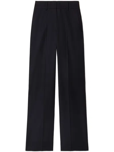 Off-white Off White Embroidered Logo Wool Trousers In Black