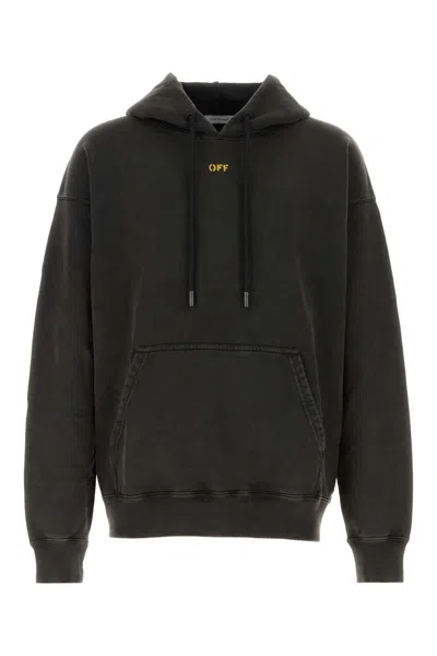 Off-white Off White Fallen Angel Skate Hoodie Black In Gray