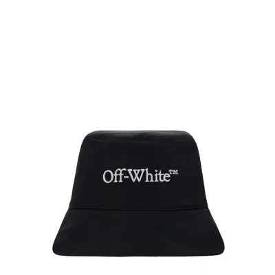 Off-white Off White Fisherman Hat With Contrasting Logo Embroidery In Black
