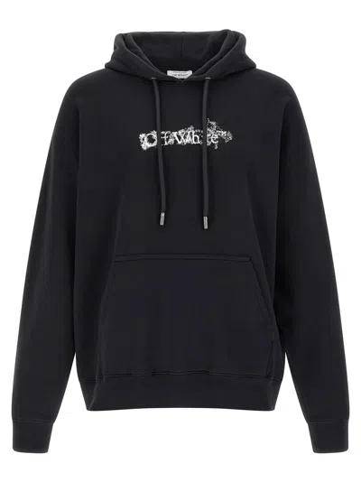 Off-white Off White Heraldic Arrow Skate Print Hoodie In Black