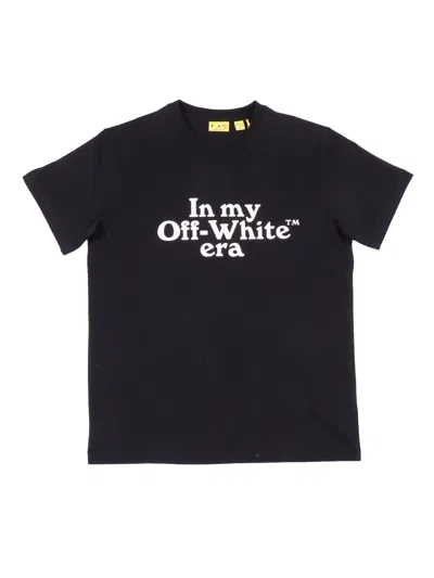 Off-white Off White Kids Ow Multilogo Tee S/s In Black