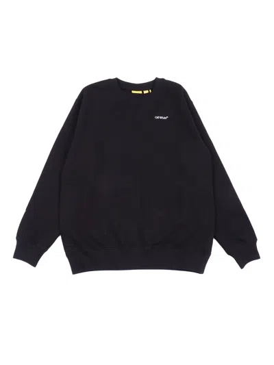 Off-white Off White Kids Scribble Diag Crewneck In Black