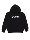 Off-white Black Hoodie With  Kids Logo In Black