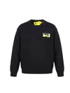 Off-white Off White Logo Patch Knit Crew In Black