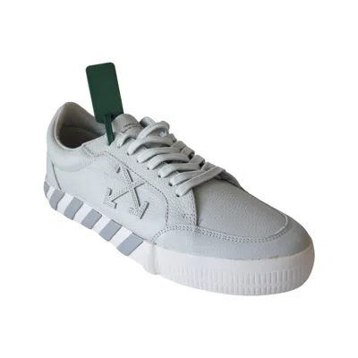Off-white Off White Low Vulcanized Calf Leather Sneakers Grey White