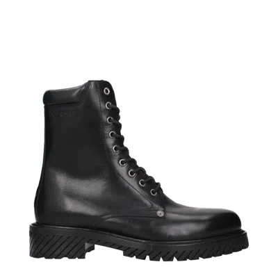 Off-white Off White Men's Boots Black Leather