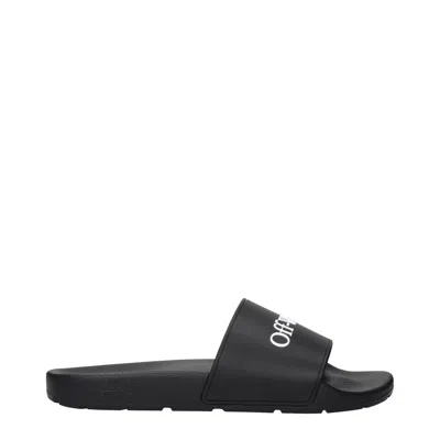 Off-white Off White Men's Clogs And Mules Rubber Black In Multi