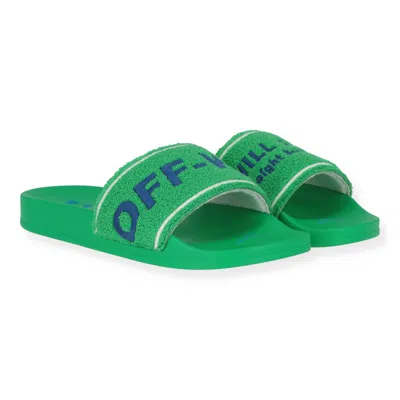 Off-white Off White Mens Green/white Flip-flop