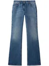 Off-white Off White Mid-rise Flared Jeans In Blue