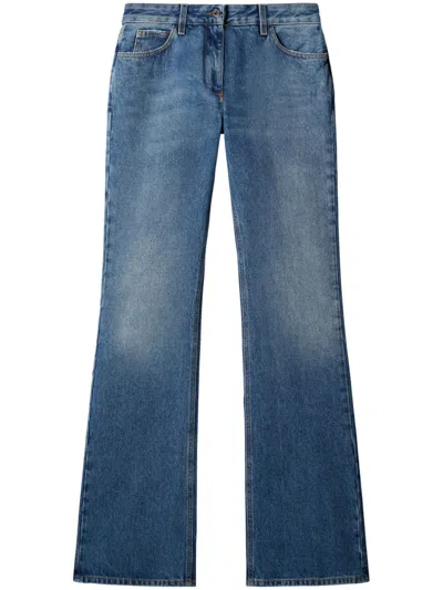 Off-white Off White Mid-rise Flared Jeans In Blue