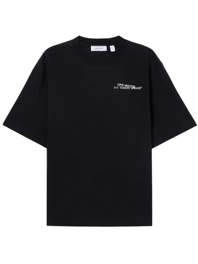 Off-white Off White Minimally Styled Short Sleeve T-shirt For Men In Black