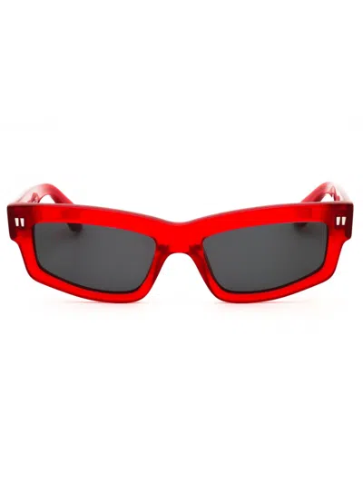Off-white Off White Miramar Sunglasses In Red / Dark Grey