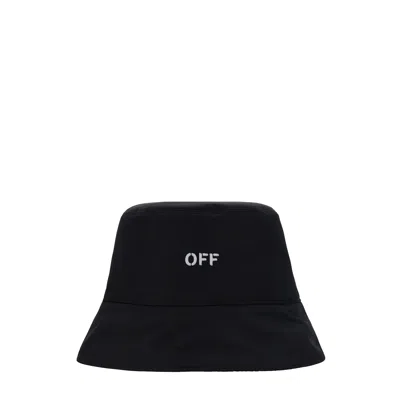 Off-white Off White Monochrome Bucket Hat With Iconic Monogram