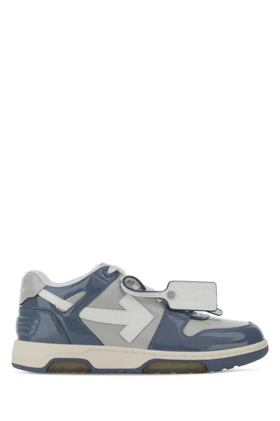 Off-white Round-toe Sneakers In Blue
