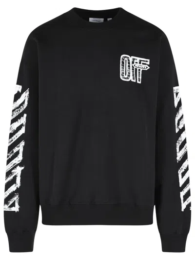 Off-white Off White 'motion Arrow' Black Cotton Sweatshirt