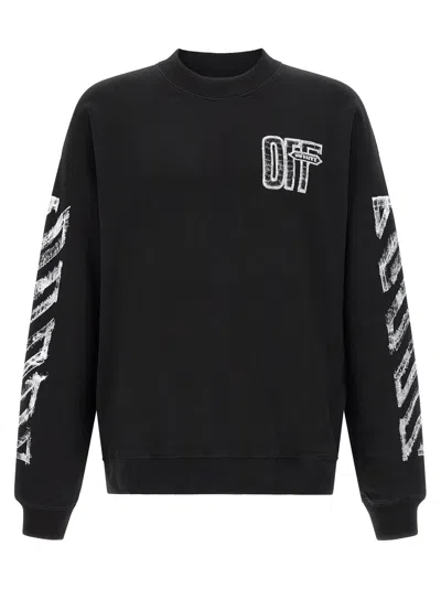 Off-white Off White Motion Arrow Graphic Sweatshirt In Black