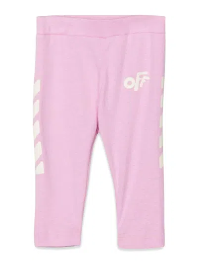 Off-white Off White Off Rounded Leggings In Animal Print