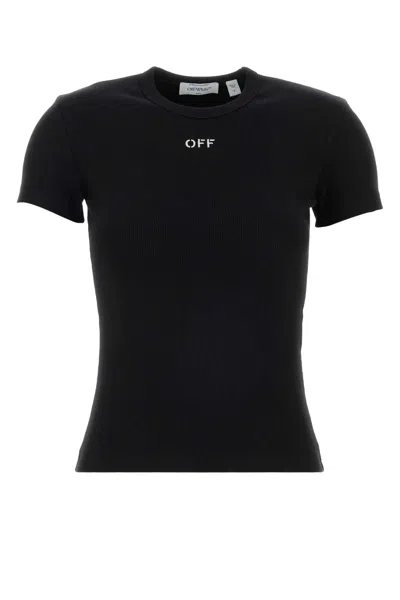Off-white Off White Basic T Shirt With Logo In Black