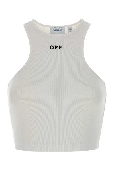 Off-white Off White Off Stamp Rib Rowing Top In Gray