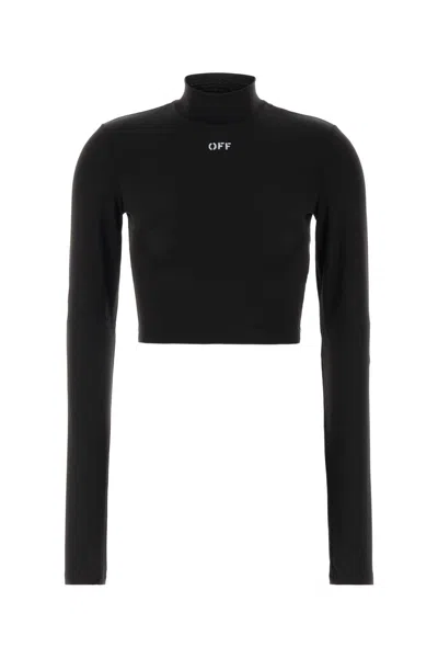 Off-white Off White Off Stamp Sec Skin Crop Turtle In Black