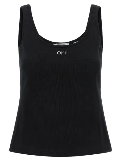 Off-white Off White Off Stamp Tank Top In Black