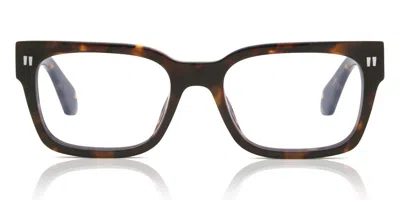 Off-white Off White Optical Style 53 Blue-light Block Men's Glasses, Tortoiseshell, Size 55 In Brown