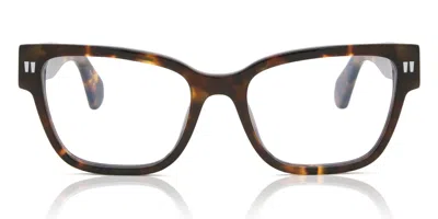 Off-white Off White Optical Style 56 Blue-light Block Men's Glasses, Tortoiseshell, Size 53 In Brown