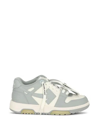 Off-white Off White Out Of Office Leather Sneakers In Gray