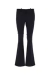 Off-white Virgin Wool Flared Trousers In Blue