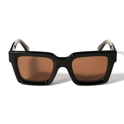 Off-white Off White Prescription Glasses Ow9000 1064 P Black/transparent With Brown Clip Unisex