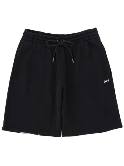 Off-white Shorts Side Pockets Back Pocket Graphic In Black