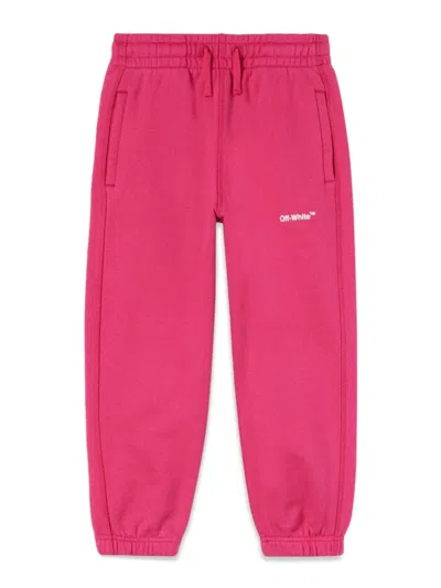 Off-white Mini Rubber Arrow Sweat Pant For Girls In Pink