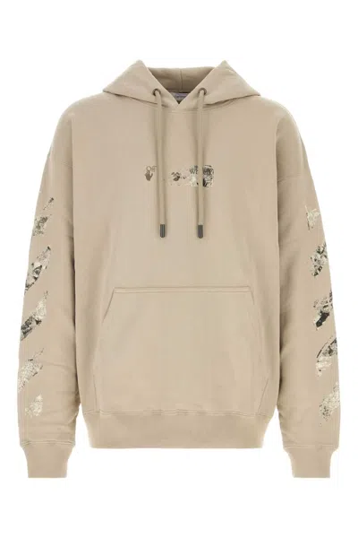 Off-white Off White Sand Cotton Sweatshirt In Neutral