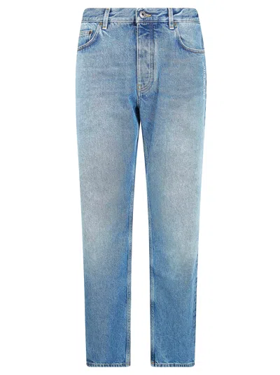 Off-white Off White Slim Fit Arrow Jeans For Men In Blue