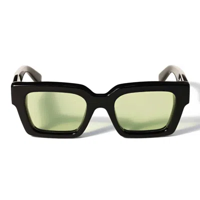 Off-white Off White Sunglasses Ow1022 1050 Virgil Black/green Unisex In Purple